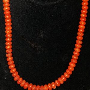 Jay King Vibrant Orange Spiny Oyster & Sterling Silver Gemstone Beaded Necklace